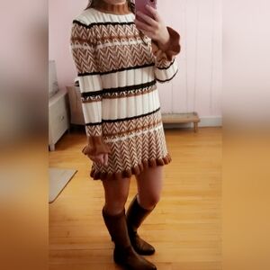 Cozy Striped Swester Dress